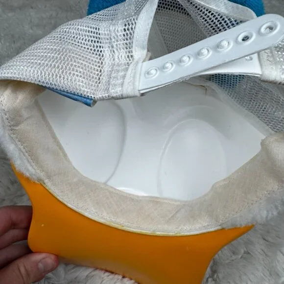 VTG 1980s Donald Duck Snapback Hard Billed Hat Child Disney Character Fashions - Picture 7 of 9